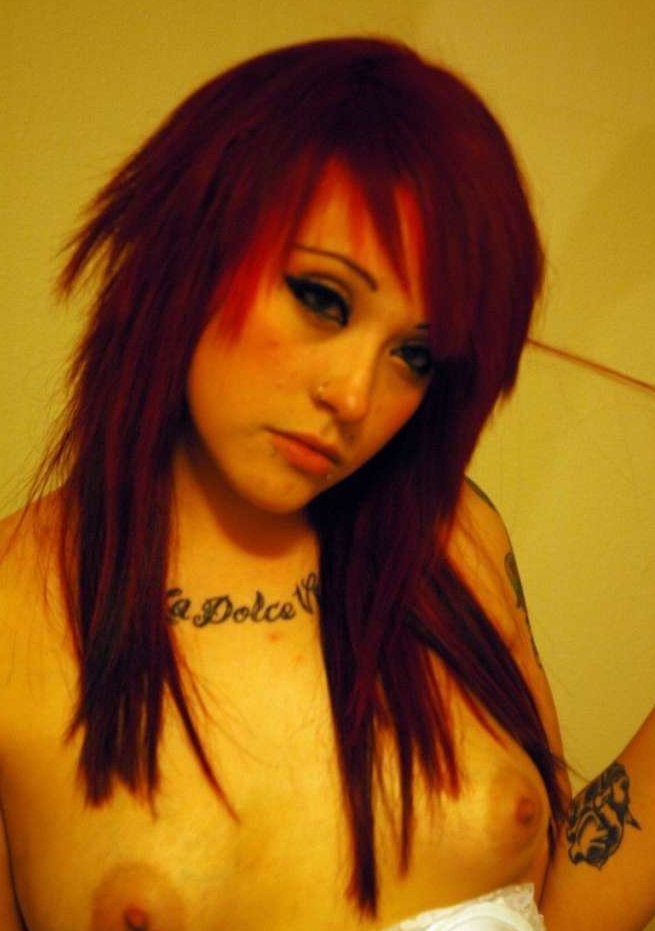 Hot Red Headed Emo Flashing Her Tender Perky Tits She Is So Naughty So Sweet #78756517