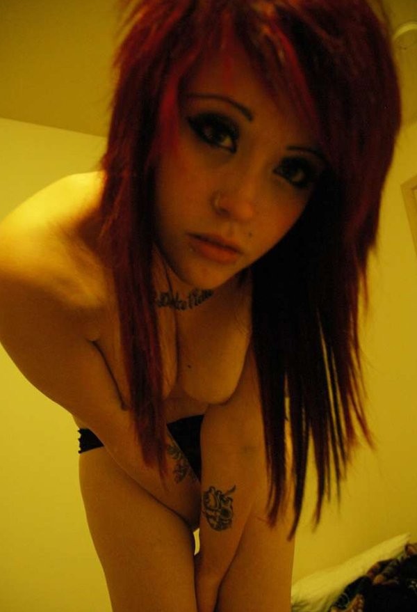 Hot Red Headed Emo Flashing Her Tender Perky Tits She Is So Naughty So Sweet #78756519