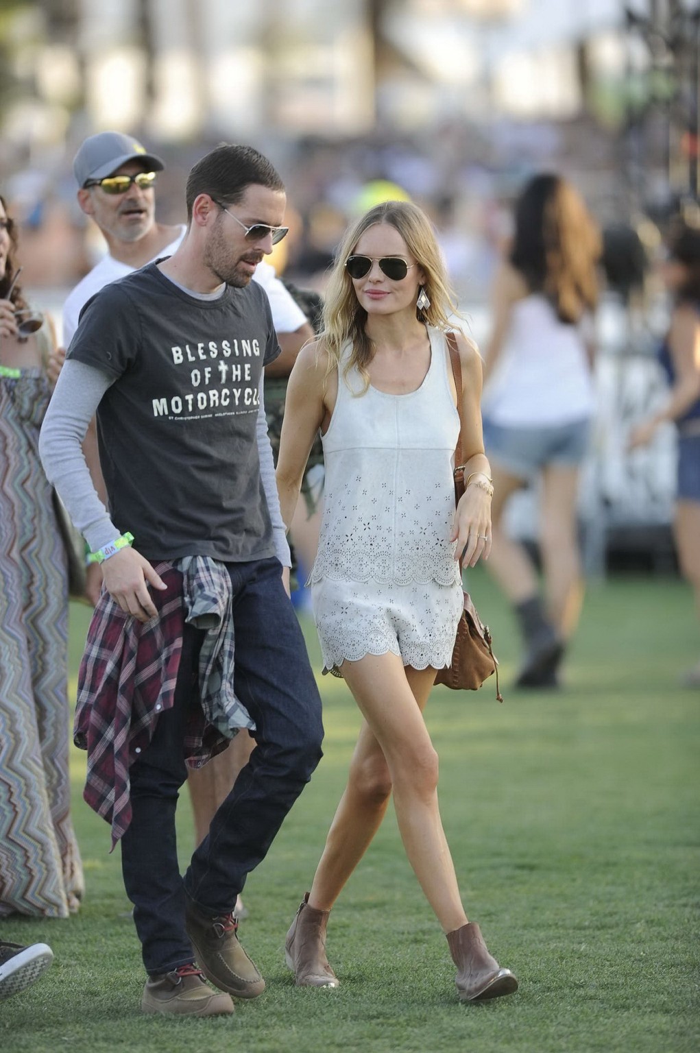 Kate Bosworth leggy wearing retro shorts and top at Coachella Music and Arts Fes #75235296