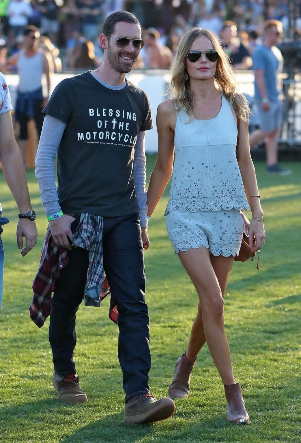 Kate Bosworth leggy wearing retro shorts and top at Coachella Music and Arts Fes #75235307