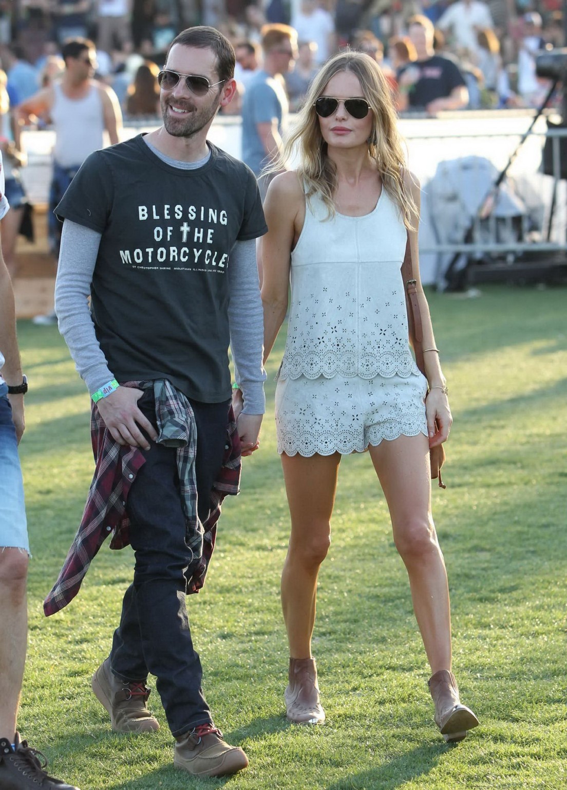 Kate Bosworth leggy wearing retro shorts and top at Coachella Music and Arts Fes #75235318