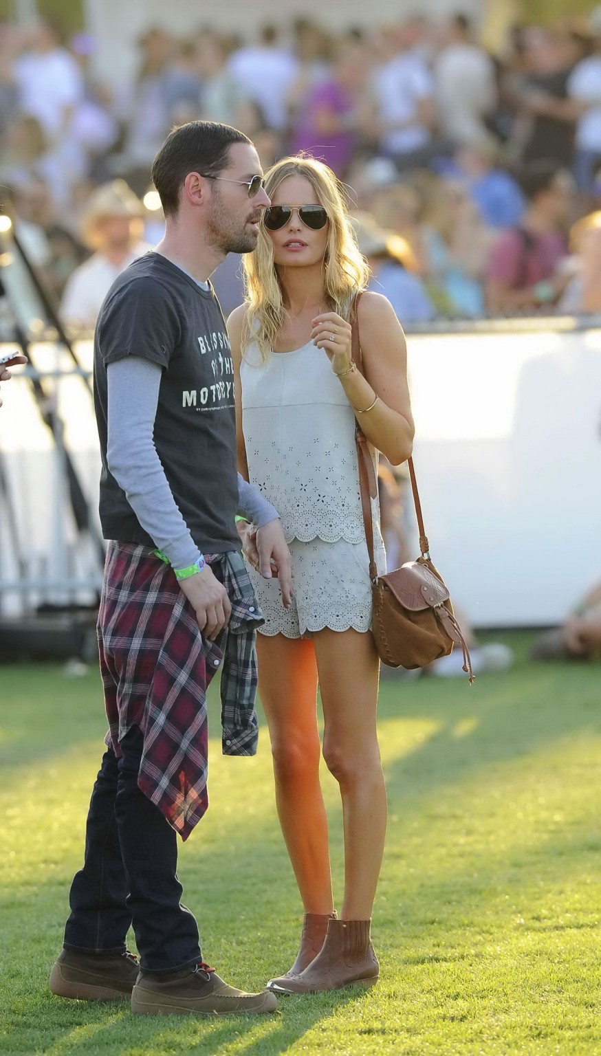 Kate Bosworth leggy wearing retro shorts and top at Coachella Music and Arts Fes #75235326
