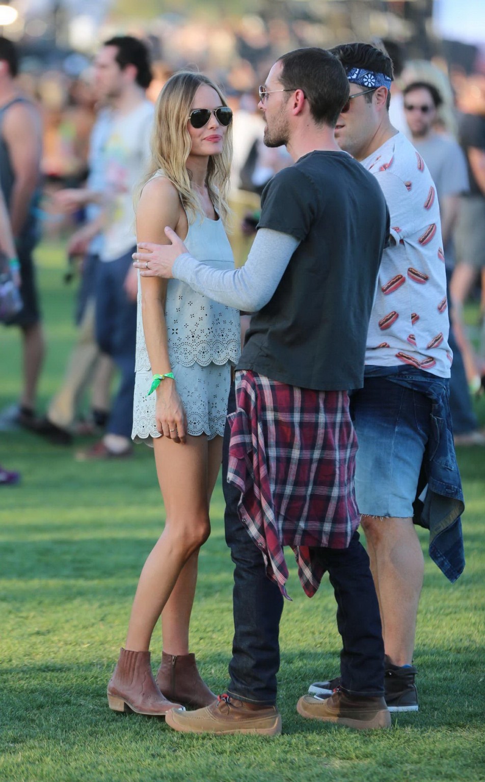 Kate Bosworth leggy wearing retro shorts and top at Coachella Music and Arts Fes #75235378