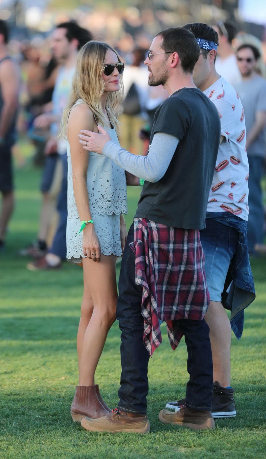 Kate Bosworth leggy wearing retro shorts and top at Coachella Music and Arts Fes #75235382