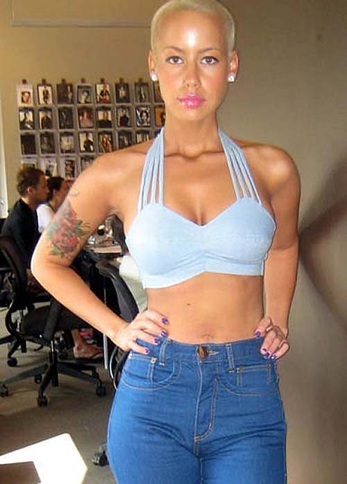 Amber Rose exposing her sexy body and huge boobs on private photos #75290786