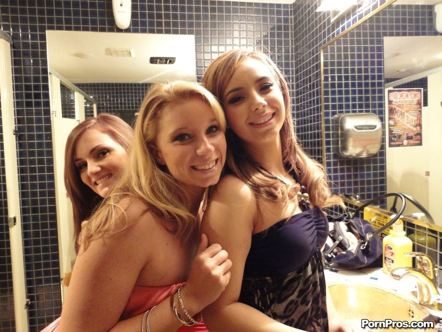 Ashley Jane and her friends all over a stripper #78884498