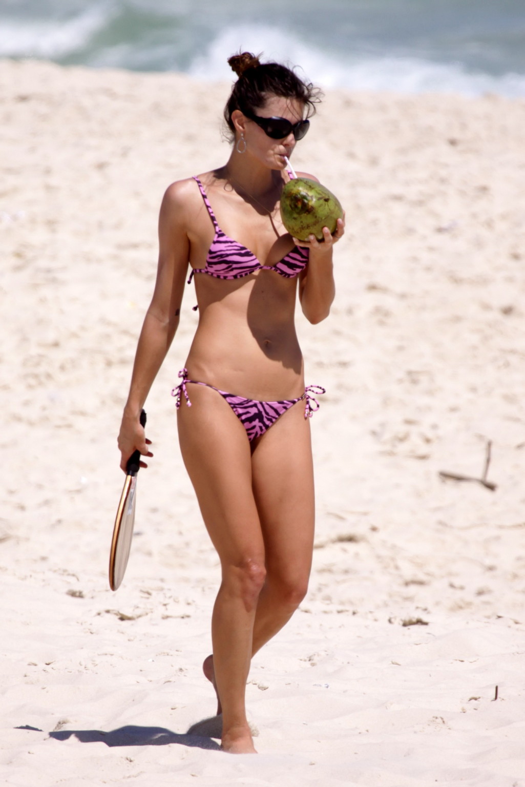 Isabeli Fontana in sexy bikini playing on the beach in Rio #75319269