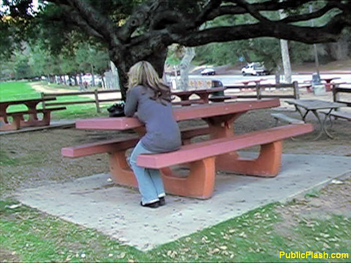 Big Tit Latina Beauty Talked Into Flashing Boobs in Public Park #78921233