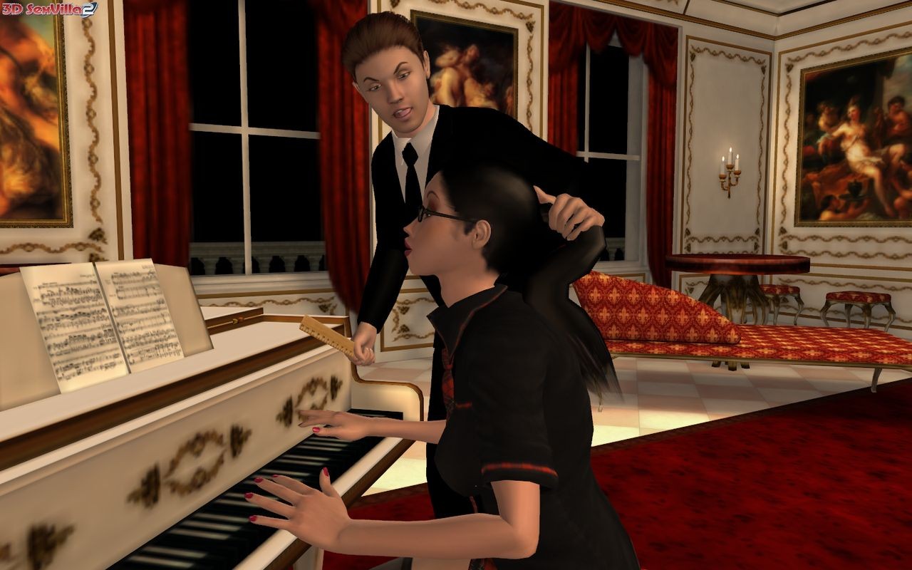 Professeur de piano animé 3d donne une leçon de bite
 #69332055