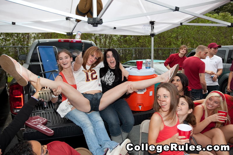 College teen GF jerks n sucks cock at tailgate #74433764