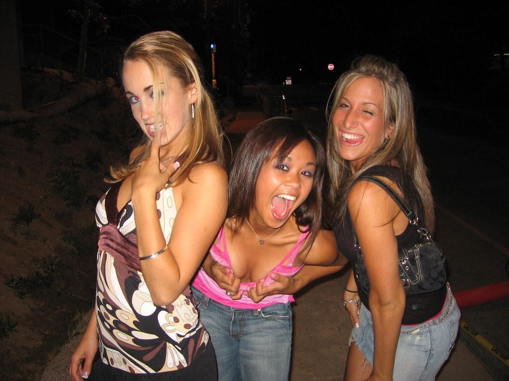 Pics of hotties flashing their tits and butts at parties #76397893