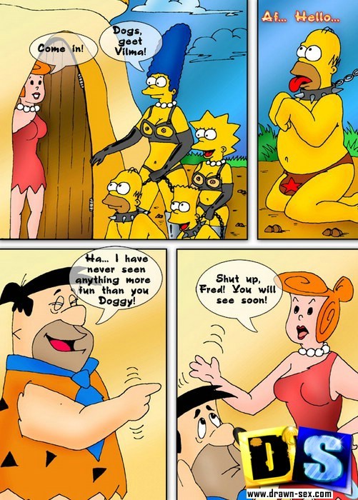 Simpsons y flintstones en un grupo de sexo salvaje
 #69534309