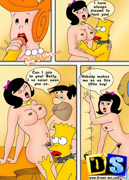 Simpsons und flintstones in einem wilden sex cluster
 #69534358