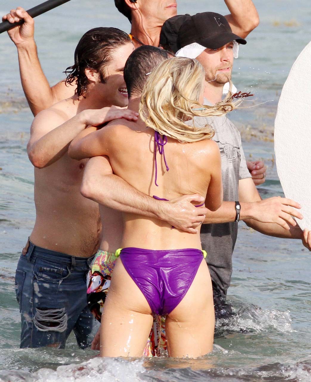 Julianne Hough showing her great ass in thong bikini on beach paparazzi pictures #75303126