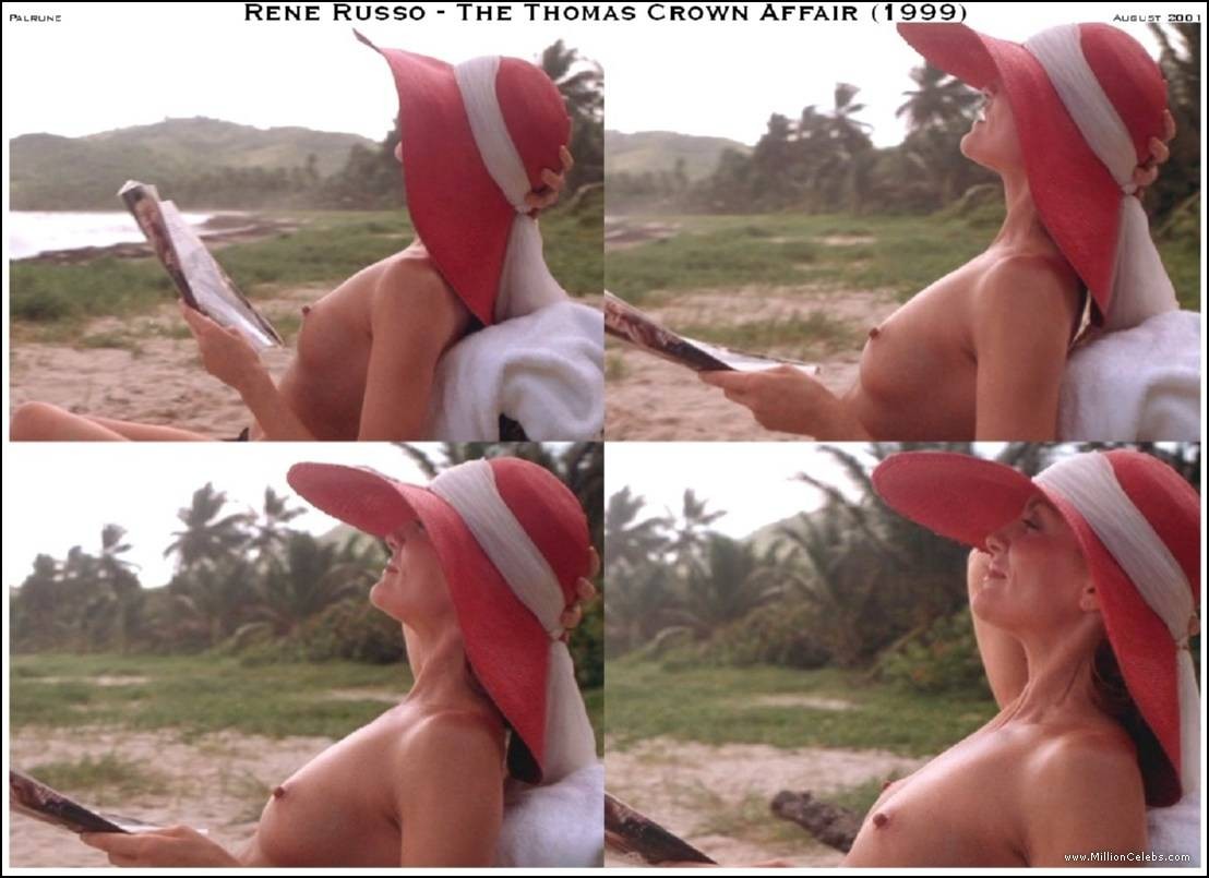 veteran redheaded actress Rene Russo suns topless #75349474