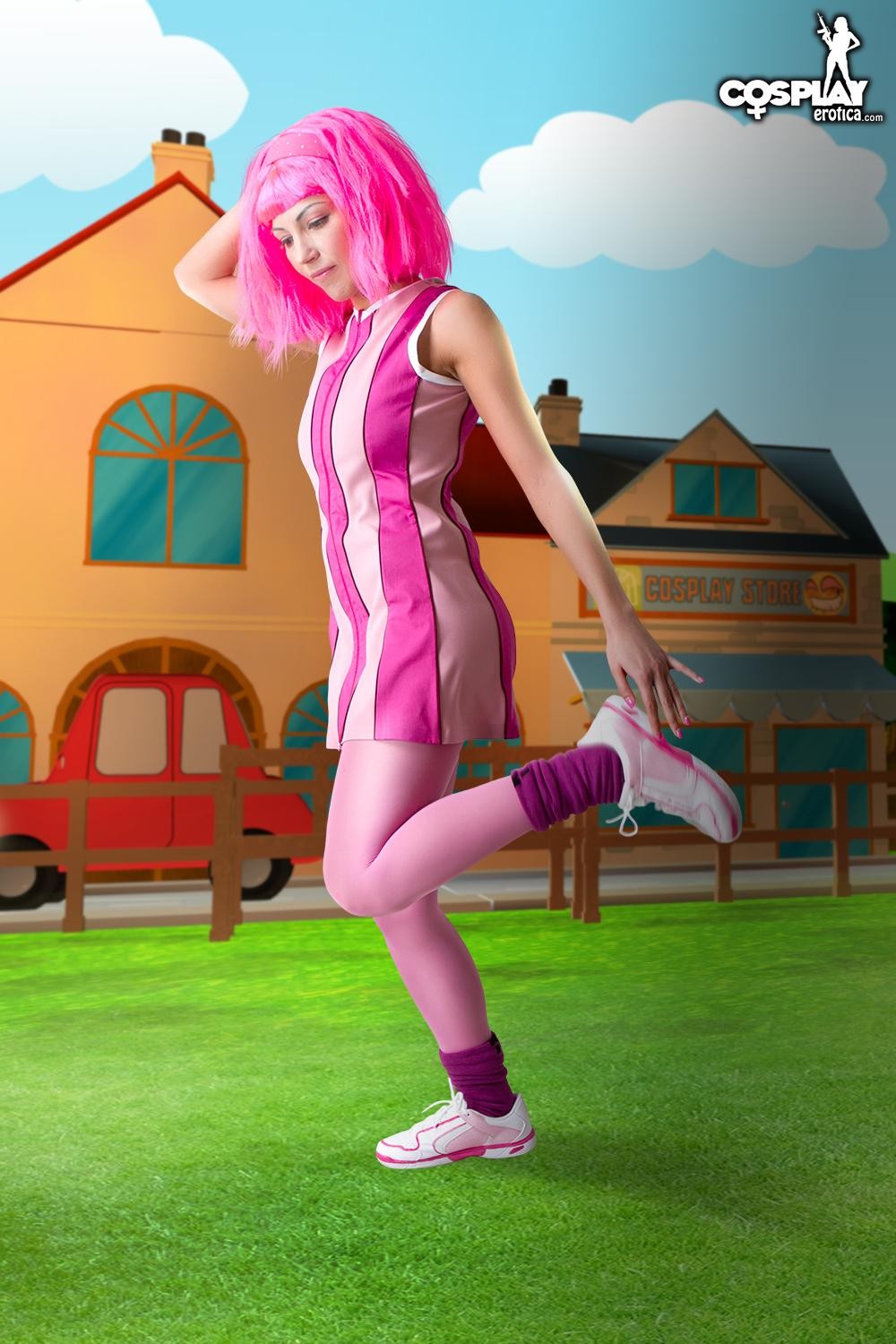 Pink hair cosplay #70767460
