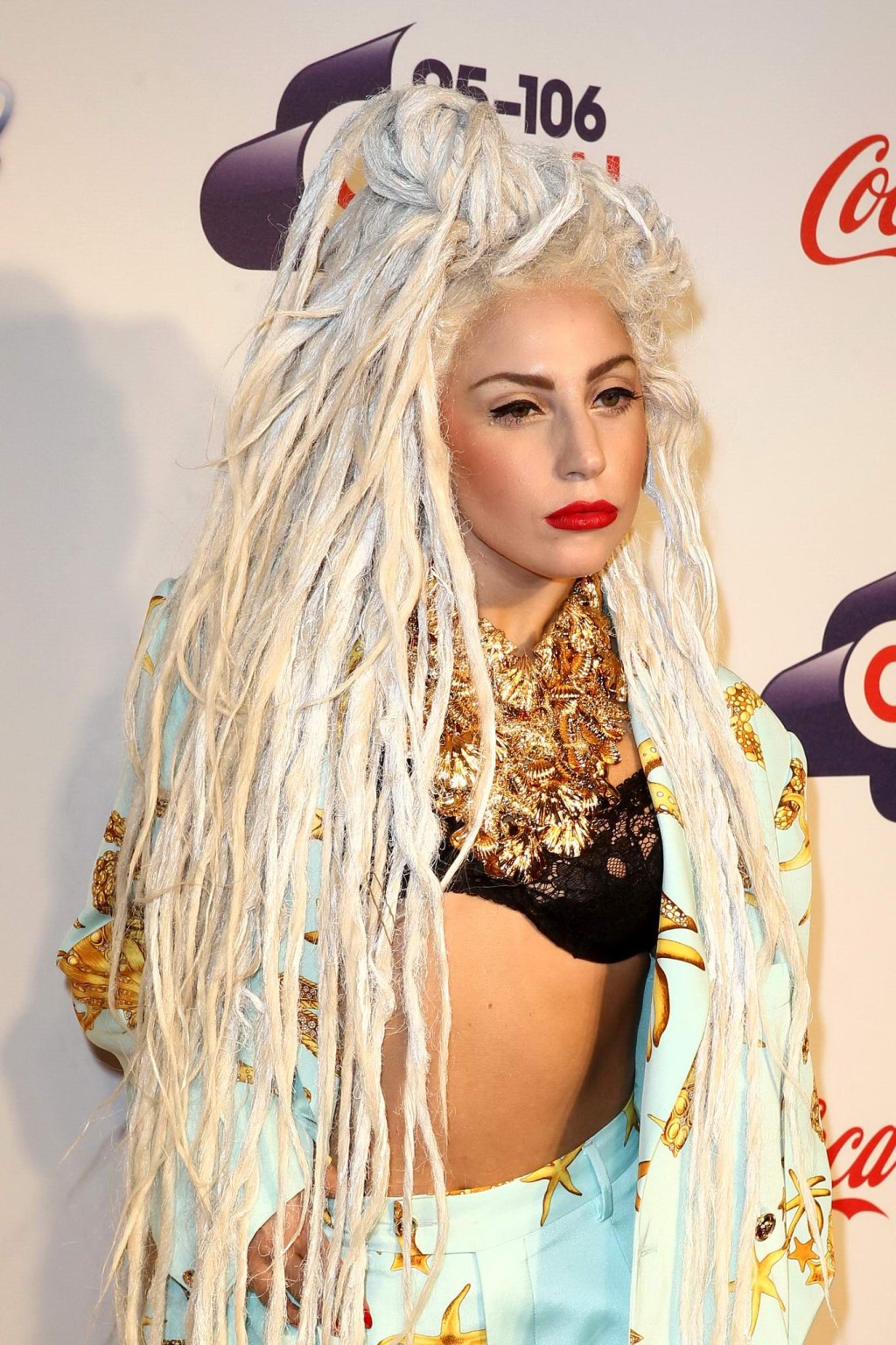 Lady Gaga shows off her black bra attending Capital FM Jingle Bell Ball on Day2  #75210514