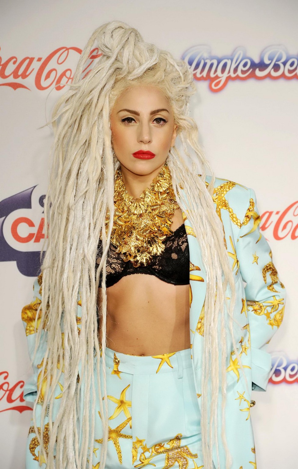 Lady Gaga shows off her black bra attending Capital FM Jingle Bell Ball on Day2  #75210520