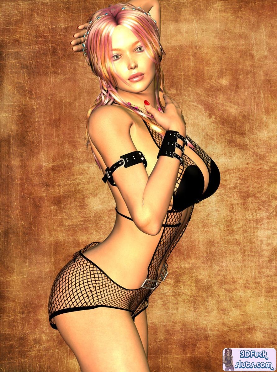 Sexy Toon Mädchen in Netzstrümpfen
 #69336020