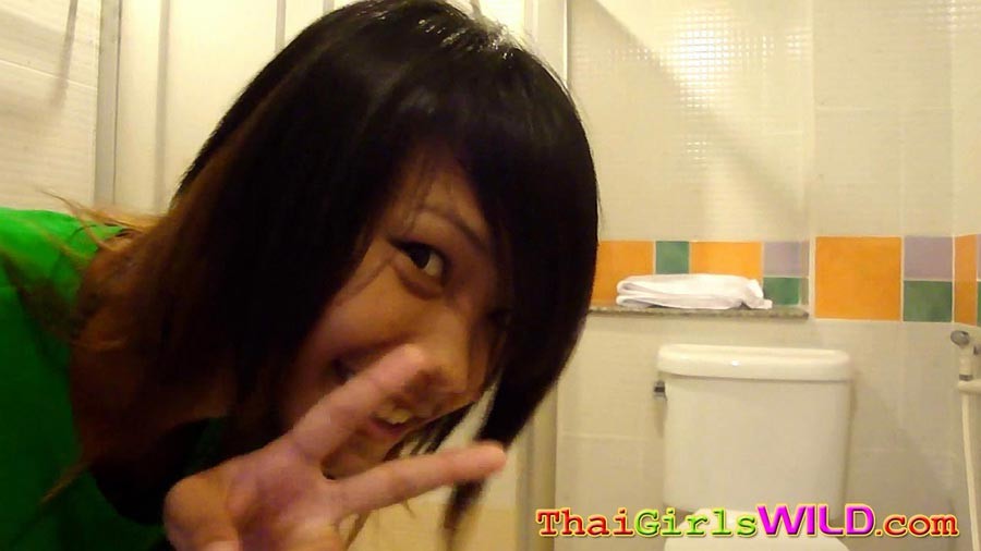 Bum is a cute Thai girl showing while her boyfriend takes pics #69743024