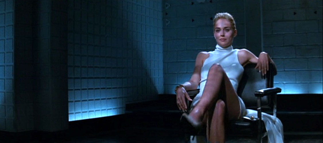 Sharon Stone exposing her nice pussy while crossing legs in nude movie caps #75391385
