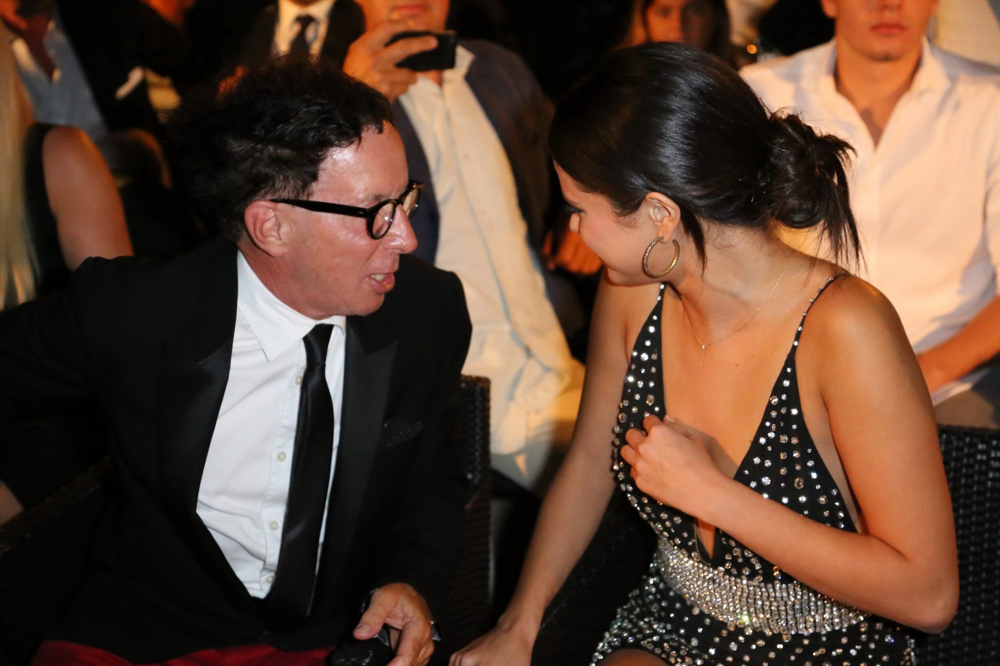 Selena Gomez braless showing cleavage at Regina Isabella Awards in Ischia #75189954