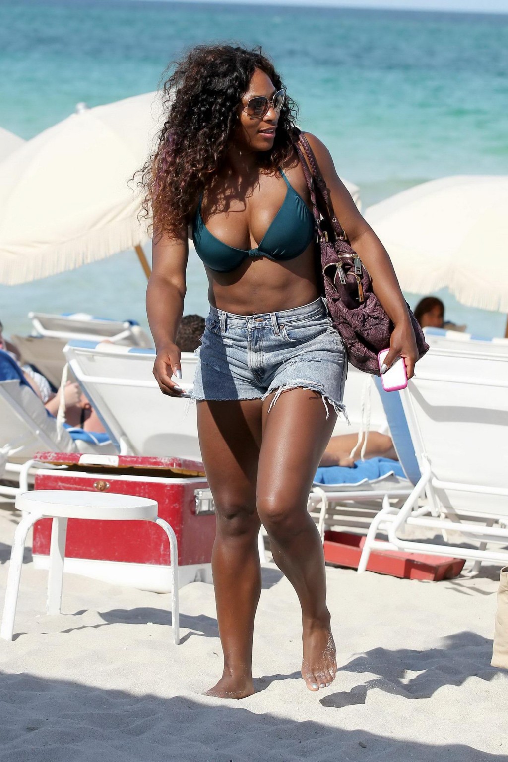 Serena Williams busty wearing bikini at the South Beach #75295957
