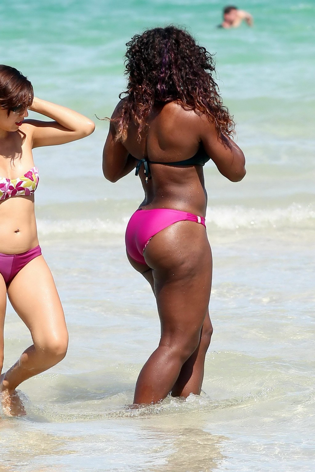 Serena Williams busty wearing bikini at the South Beach #75296002