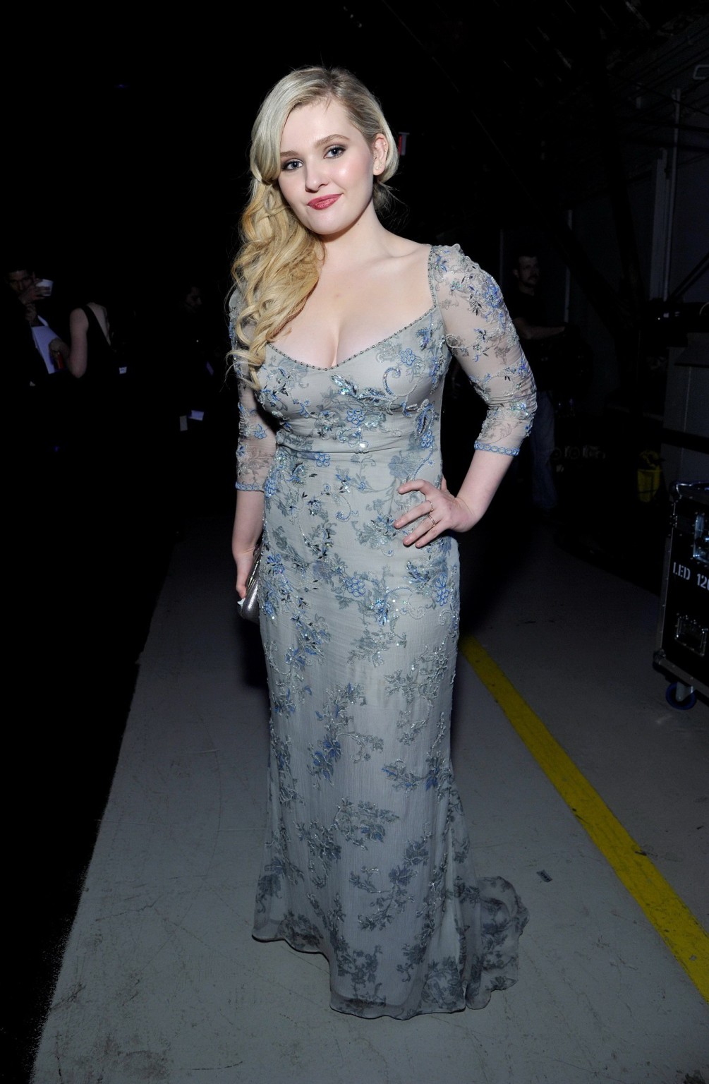 Abigail Breslin showing huge cleavage in a partially see-through lace dress at 1 #75206920