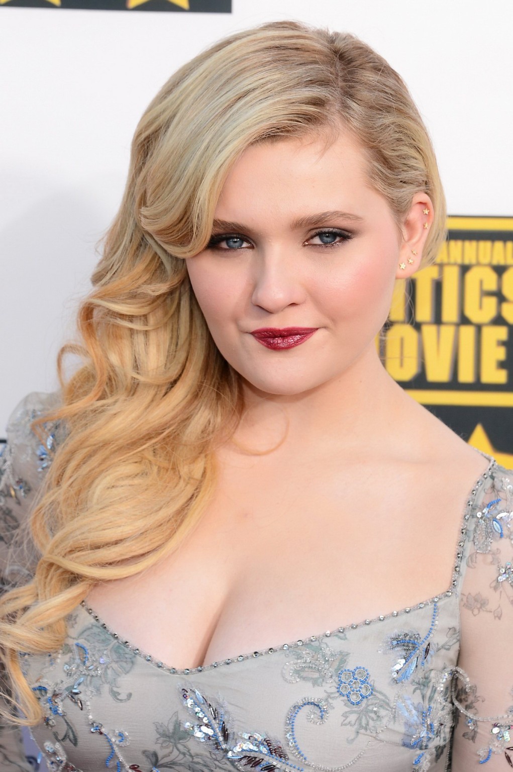Abigail Breslin showing huge cleavage in a partially see-through lace dress at 1 #75206959