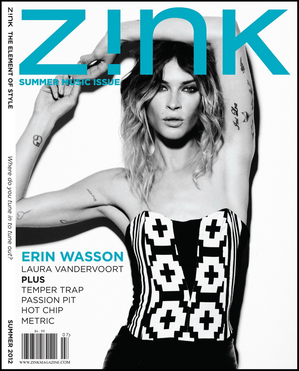 Erin Wasson che mostra il suo corpo completamente nudo al numero estivo 2012 della rivista Zink
 #75258797