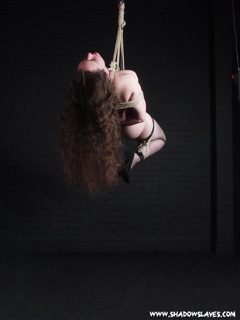 Brunette slave in rope suspension bondage ties #72207570