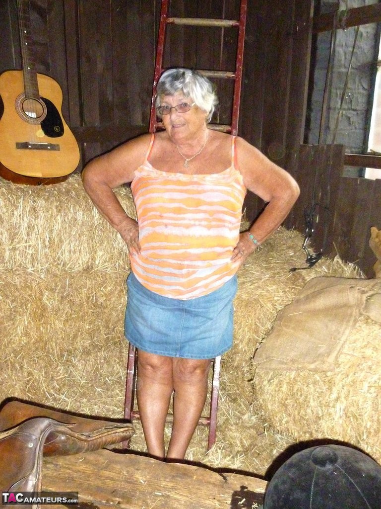 Granny frolics in the hay #67125136