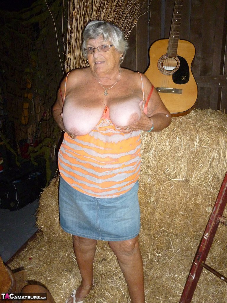 Granny frolics in the hay #67125184