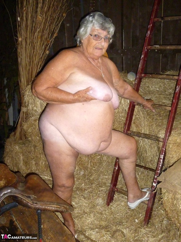 Granny frolics in the hay #67125262