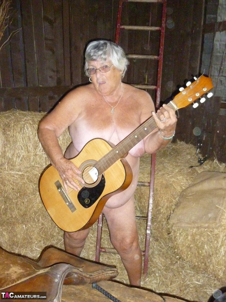 Granny frolics in the hay #67125296