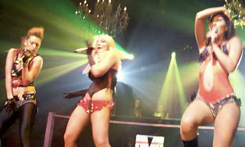 Brooke Hogan in whore outfit on stage and upskirt pictures #75417029