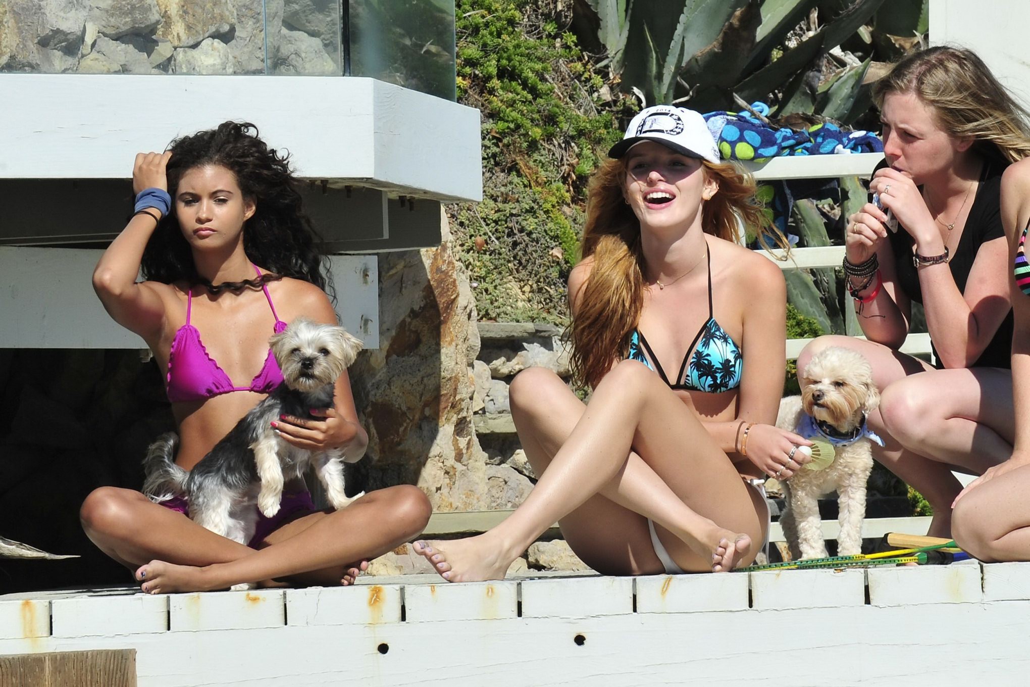 Bella Thorne having fun with her hot friends in tiny bikinis at a beach house in #75187965