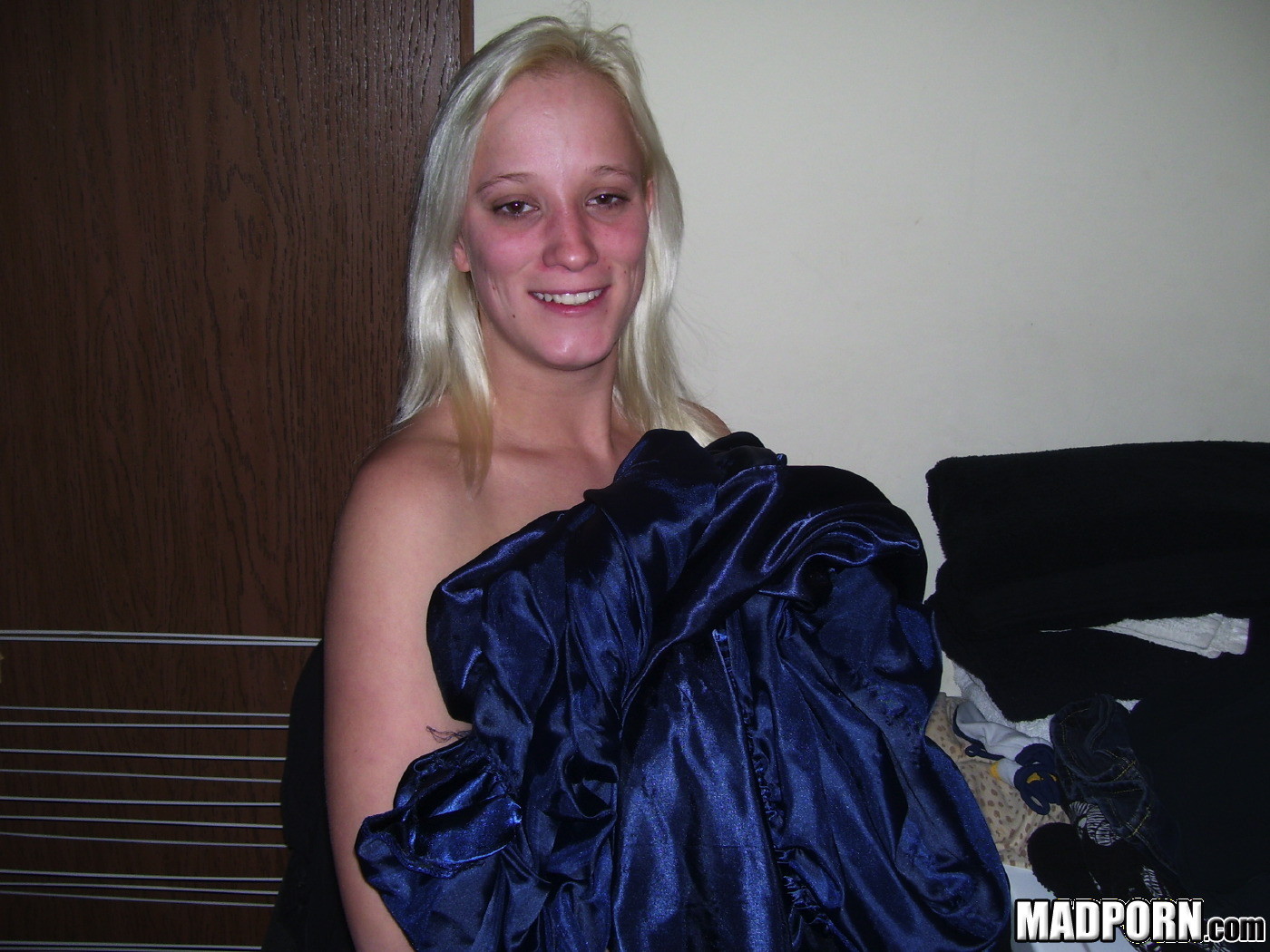 Bleach blonde amateur being herself naked all over. #79353017