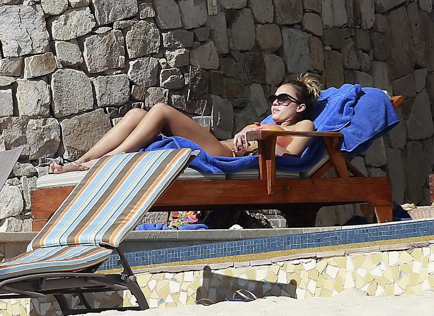 Jessica Alba wearing a tube bikini in Cabo San Lukas #75244559