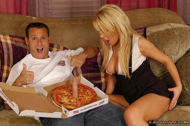 Blonde Hollie orders a pizza and gets a big cock instead #73651242