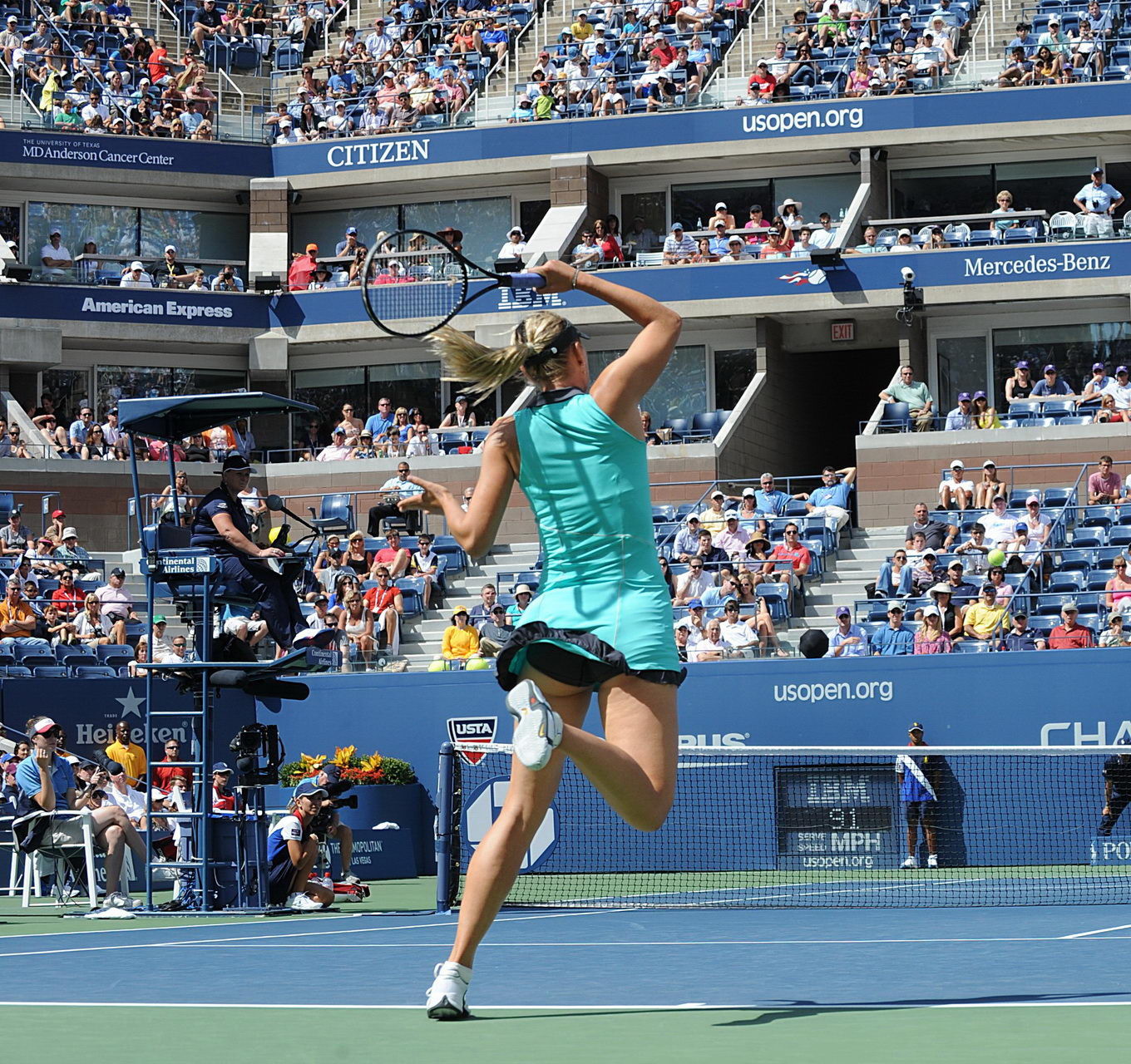 Maria Sharapova flashing her panties at The US Open at Flushing Meadows in NYC #75334303