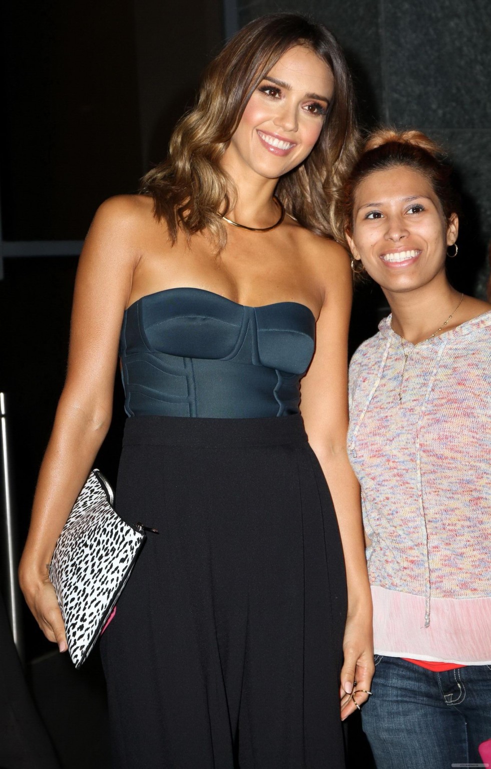 Jessica Alba busty wearing a strapless top outside Watch What Happens Live in NY #75188410