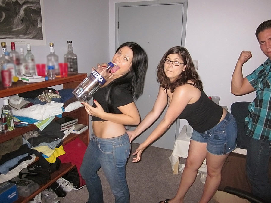 Hot girls masturbate and jerk off their room mate then get fucked in a mega dorm #75709855