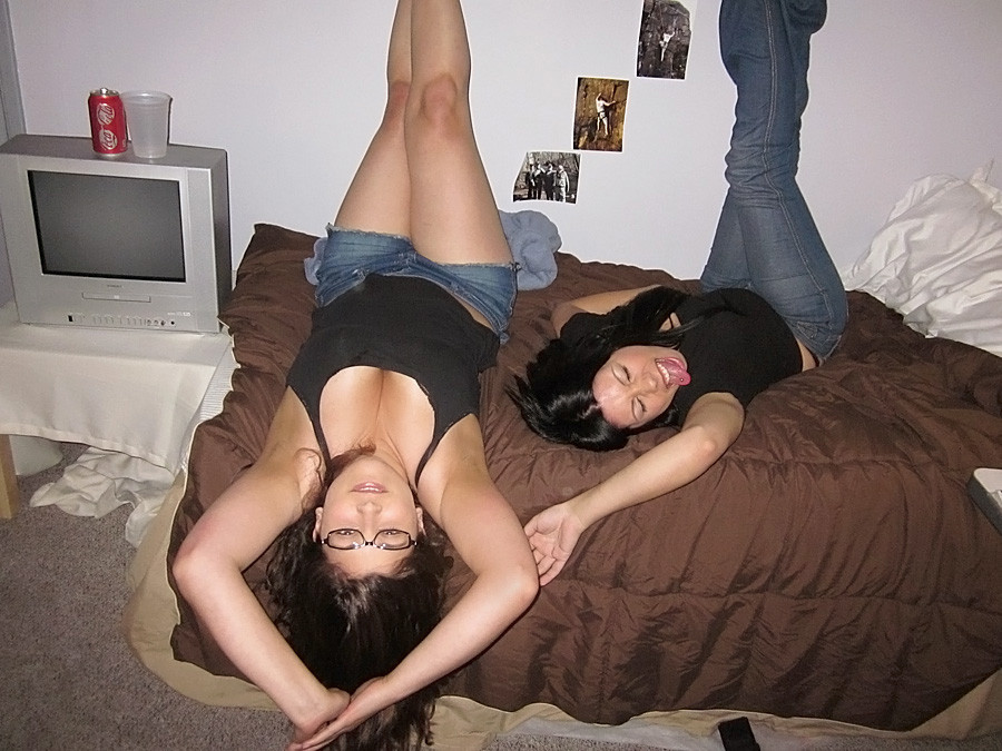 Hot girls masturbate and jerk off their room mate then get fucked in a mega dorm #75709889
