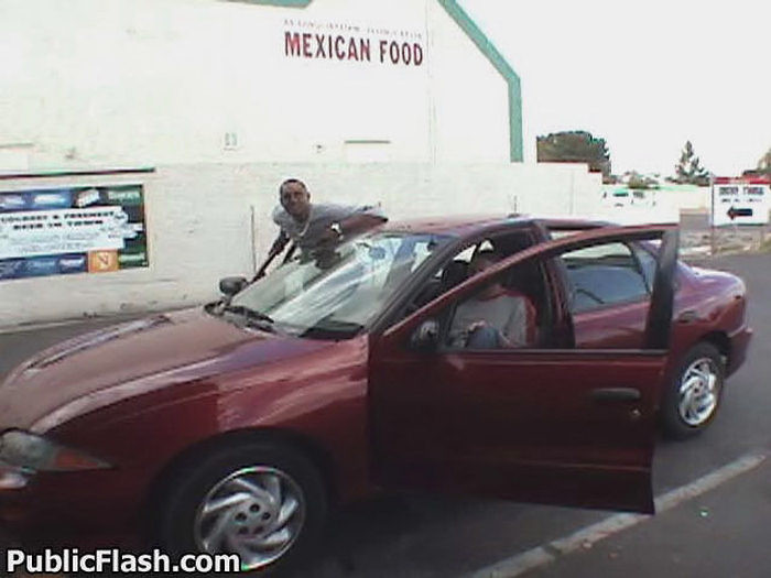 Flasher Strips Tits n Bits in Front of Local Bottle Shop #78924064