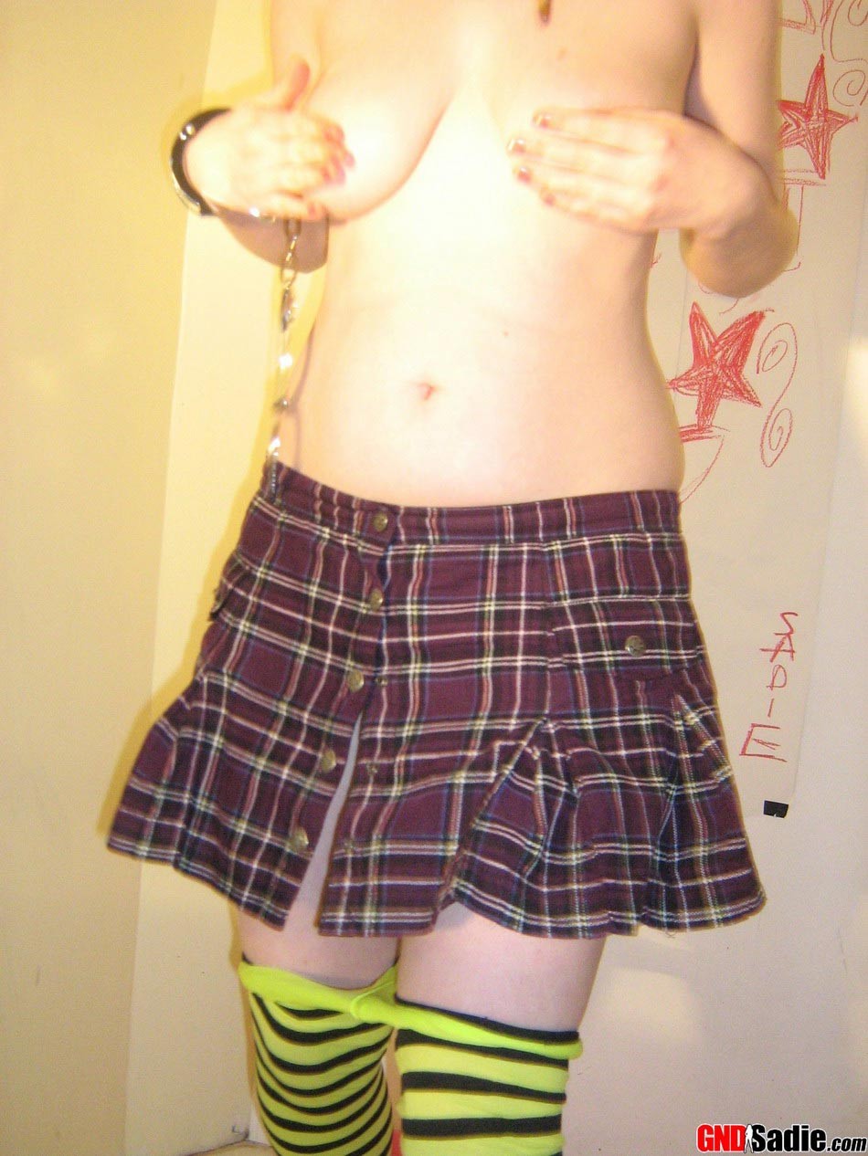 Alt punk girl sadie schoolgirl skirt
 #78811958