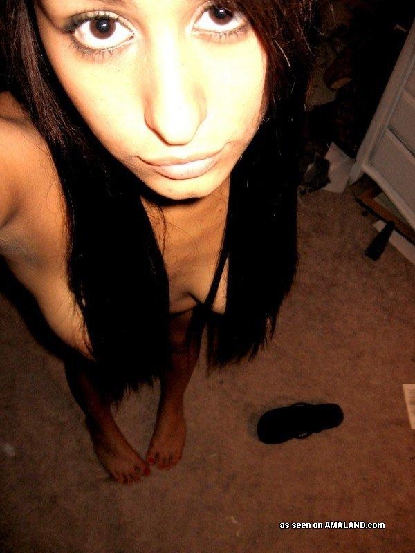 Emo honey likes flashing her fine tits while doing selfies #75698382