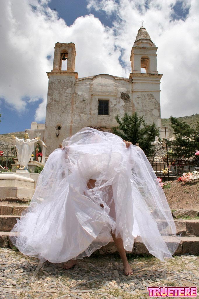 Mexican teen bride flashing panties #74868498