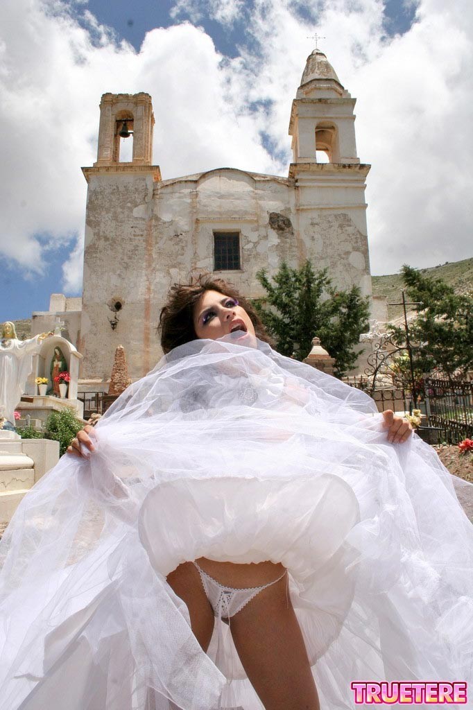 Mexican teen bride flashing panties #74868511